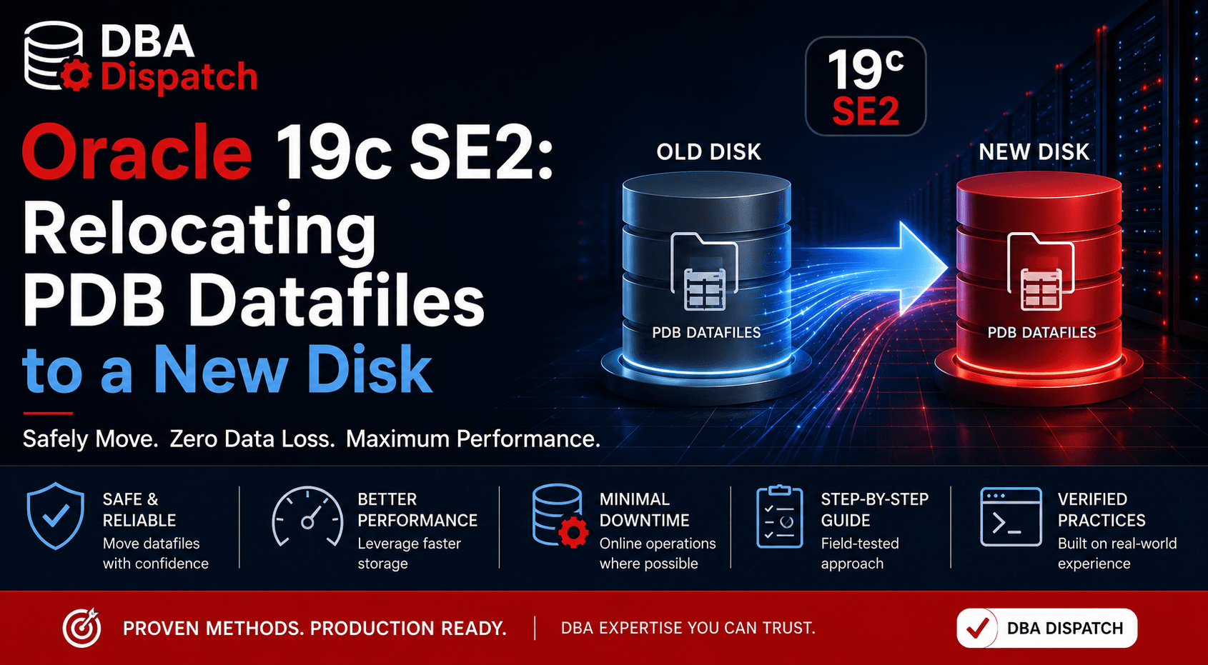 Oracle 19c SE2: Relocating PDB Datafiles to a New Disk
