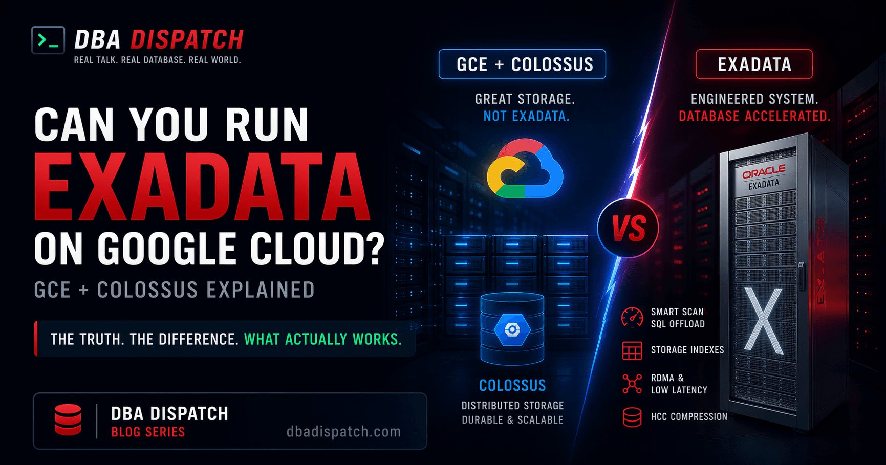 Can You Run Exadata on Google Cloud? (GCE + Colossus Explained)